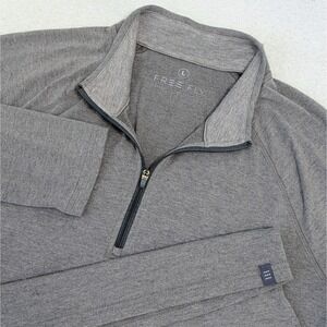 Free Fly 1/4 Zip Mens L Gray Pullover Bamboo Performance Comfort